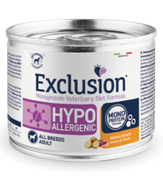 Exclusion Veterinary Diet Formula Hypoallergenic Per Cani Anatra/Patate Lattina 200gr