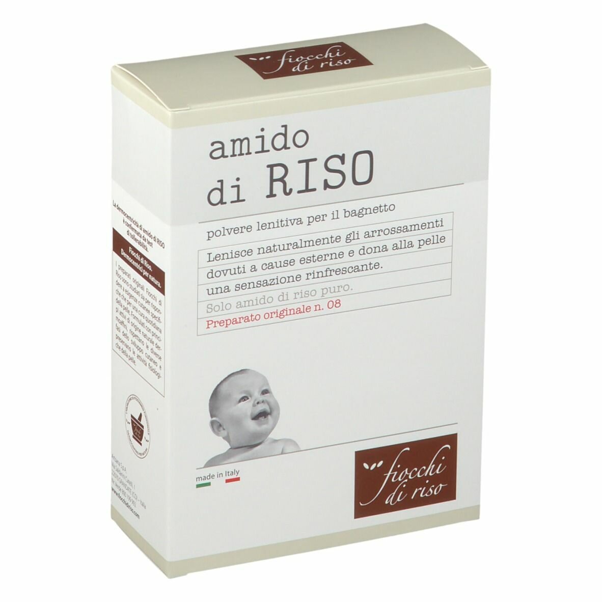 Fiocchi di riso amido di riso polvere lenitivo 100 g