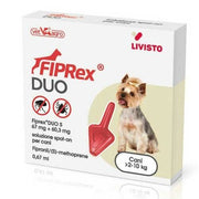 Fiprex duo s, soluzione spot-on per cani 2-10 kg - 67 mg + 60,3 mg soluzione spot on per cani da 2 a 10 kg 1 pipetta da 0,67 ml