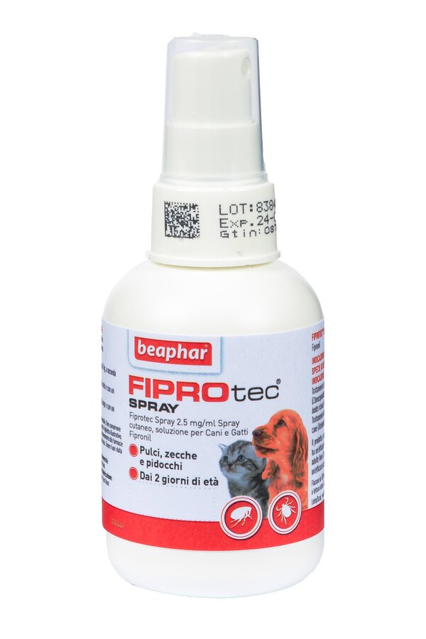 Fiprotec spray cutaneo - 2,5 mg/ml spray cutaneo soluzione per cani e gatti flacone da 100 ml