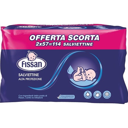 Fissan salviette prot/a bipack 57 pezzi