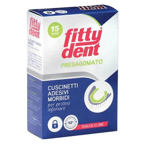 Fittydent comfort presagomato cuscinetti adesivi 15 pezzi