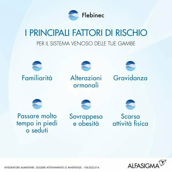 Flebinec Integratore Alimentare Tono Venoso Drenaggio Linfatico 14 Bustine