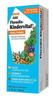 Floradix kindervital fruity formula potenziata 10 flaconcini monodose x 10 ml per bambini da 3 a 12 anni