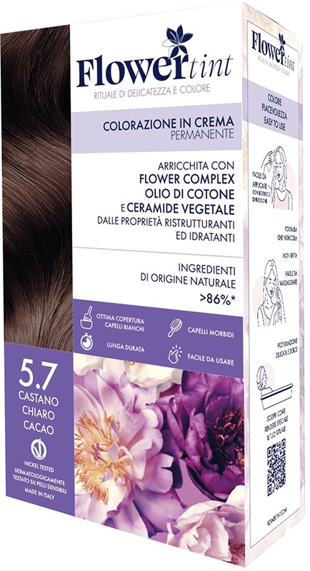 Flowertint colorazione in crema permanente 5,7 castano chiaro cacao