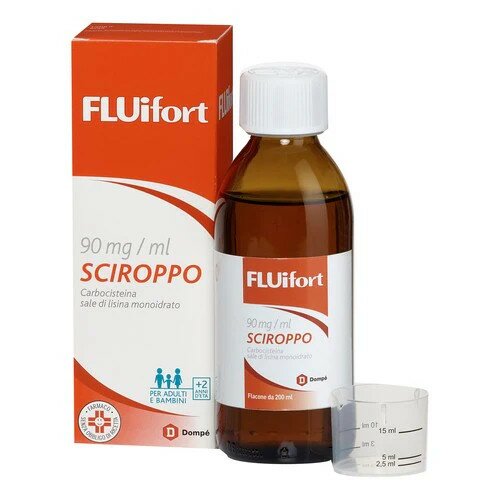 Fluifort Sciroppo Mucolitico 9% Carbocisteina 200 ml Con Misurino