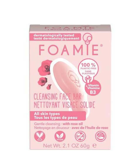 Foamie face detergente viso solido bar rose up like this 60g