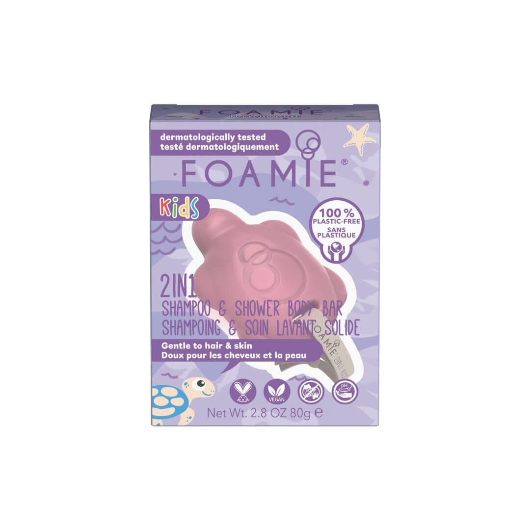 Foamie kids 2 in 1 shampoo e docciaschiuma solido turtelly cute 80g