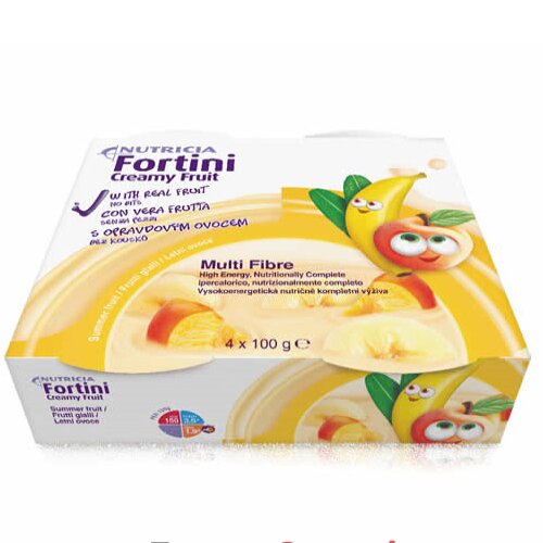 Fortini creamy fruit multi fibre frutti gialli 4x100 g