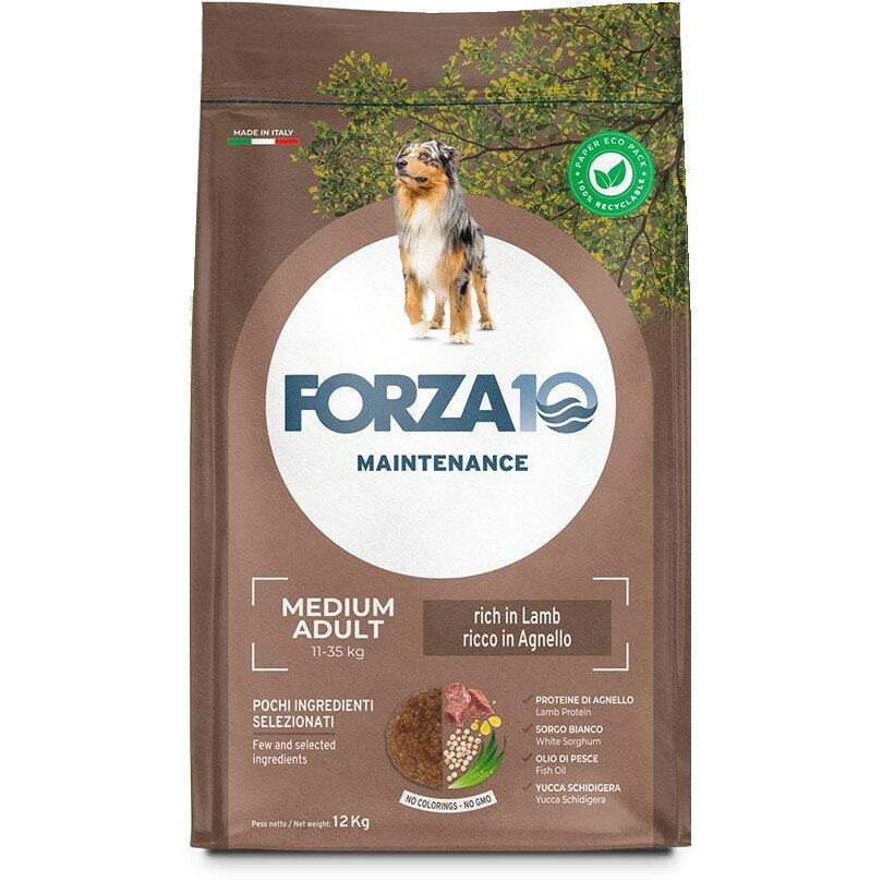 Forza10 cibo secco agnello per cani adulti taglia media sacco 12kg