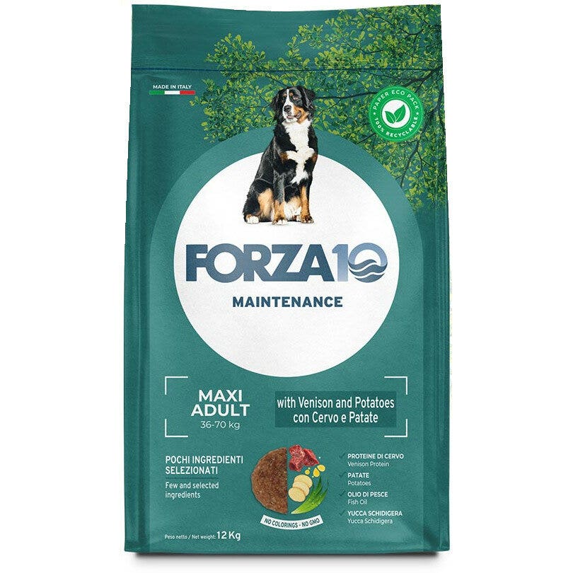 Forza10 mantenance crocchette cervo e patate per cani adulti 12kg