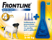 Frontline spot-on 4 pipette 0,67 ml cani da 2 a 10 kg