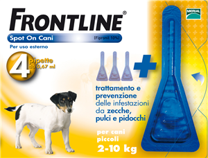 Frontline spot-on 4 pipette 0,67 ml cani da 2 a 10 kg