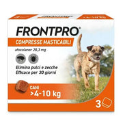 Frontpro compresse masticabili per cani - 28,3 mg compresse masticabile per cani 3 compressa in blister aclar/pvc/alu per cani di peso 4-10 kg