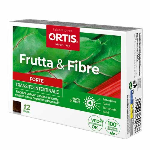 Frutta e Fibre Forte Transito Intestinale Azione Rapida 12 Cubetti