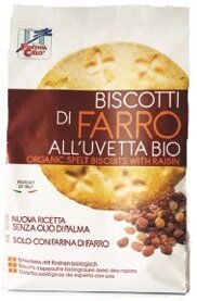 Fsc biscotti di farro all'uvetta bio con olio di girasole senza olio di palma 250 g