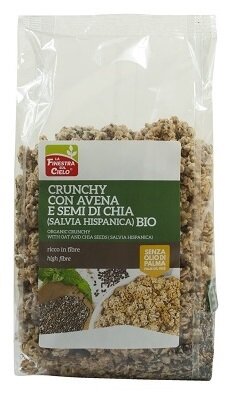 Fsc crunchy con avena e semi di chia bio con olio di girasole senza olio di palma 375 g