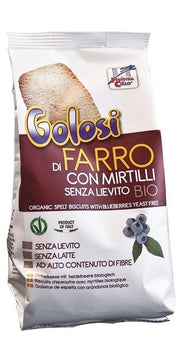 Fsc i golosi biscotti di farro e mirtilli bio senza lievitovegan senza latte 250 g