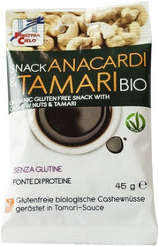 Fsc snack anacardi e tamari bio vegan fonte di fibre 45 g