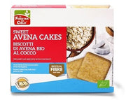 Fsc sweet avena cakes biscotti di avena al cocco bio senza lievito di birra senza latte co nolio di girasole senza oliodi palma 250 g