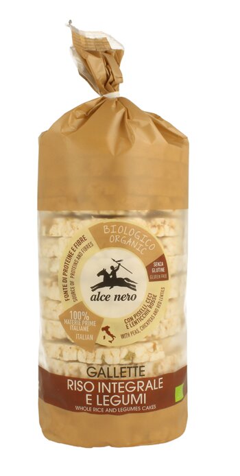 Gallette di riso integrale e legumi bio 100 g