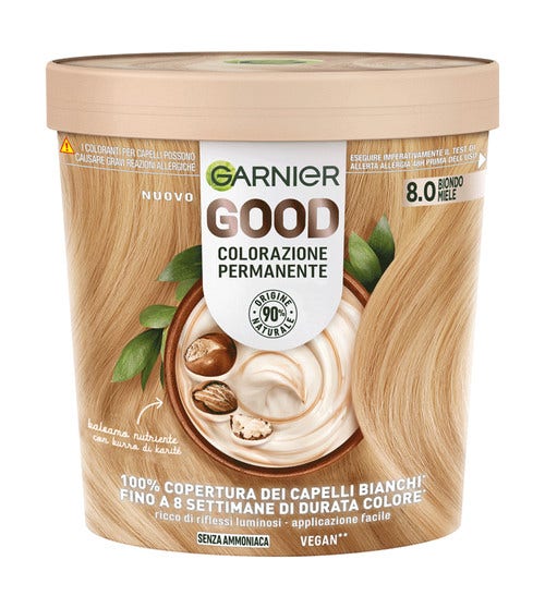 Garnier good kit colorazione permanente 8.0 biondo miele 160g