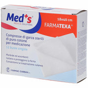 Garza compressa meds farmatexa 12/8 18x40cm 12 pezzi