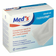 Garza compressa meds tessuto non tessuto 18x40cm 12 pezzi ssr