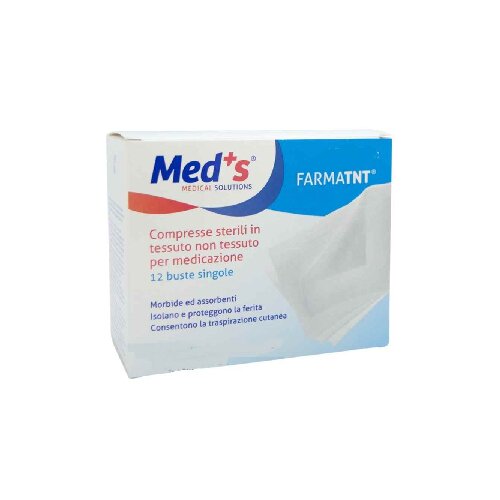 Garza compressa meds tessuto non tessuto 7,5x7,5 12 pezzi peel open