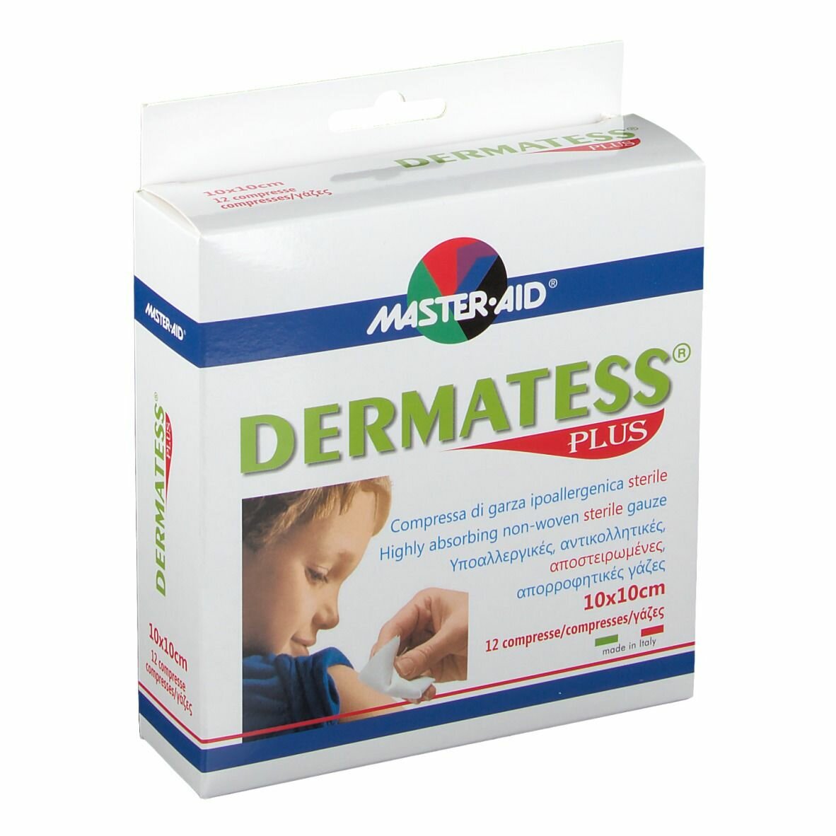 Garza dermatess plus 10x10 12 pezzi