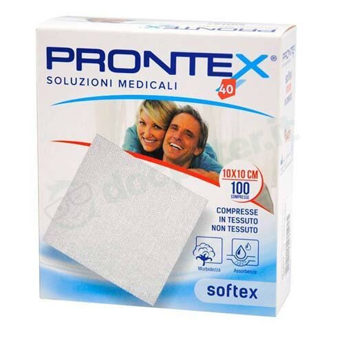 Garza in tessuto non tessuto prontex soft 10x10cm 100 pezzi