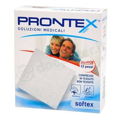 Garza in tessuto non tessuto prontex soft 36x40cm 12 pezzi