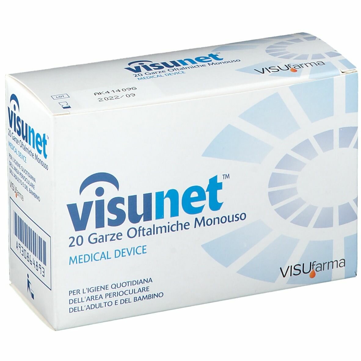 Garza oftalmica visunet con acido ialuronico 20 pezzi