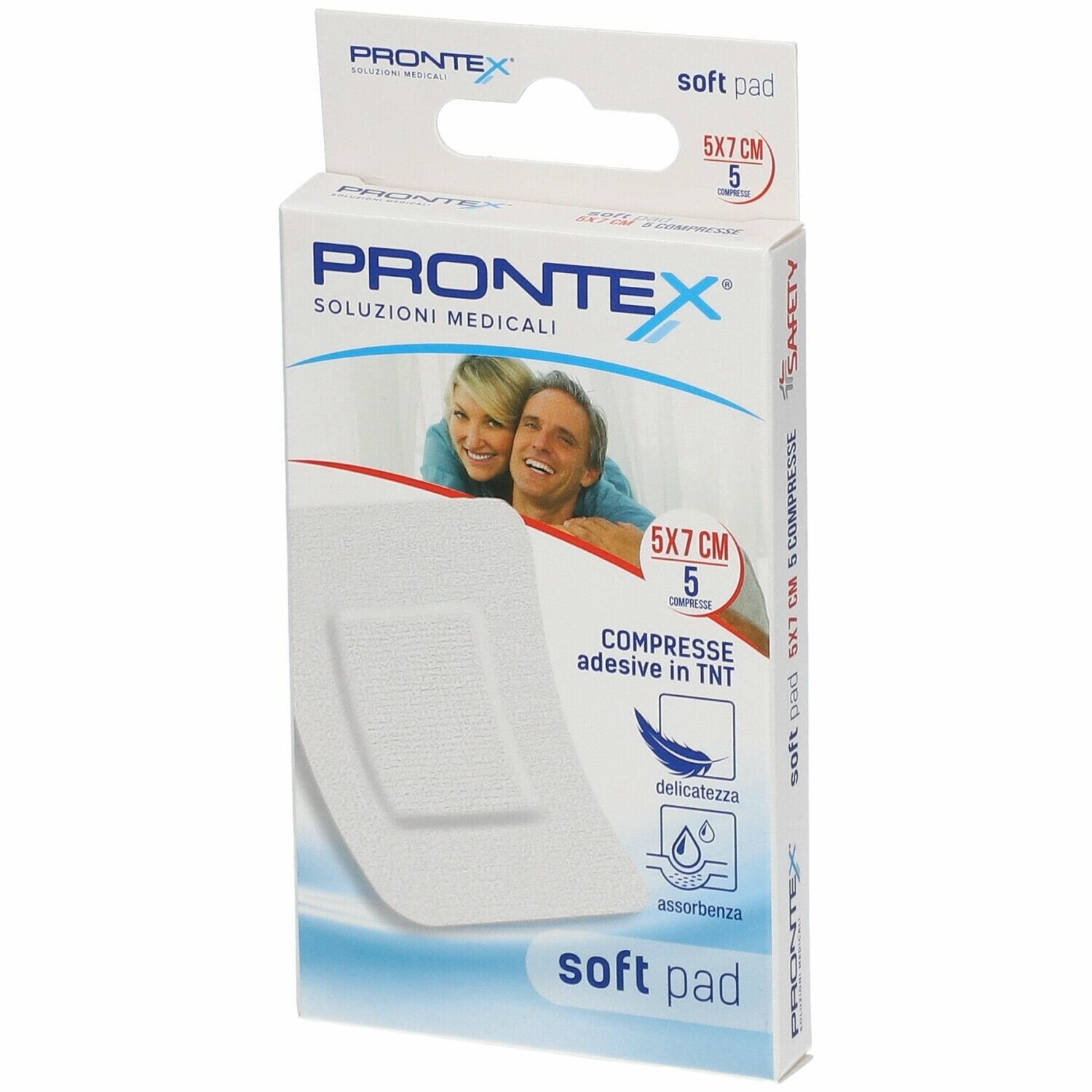 Garza prontex soft pad compressa 5x7 cm 5 pezzi