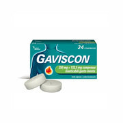 Gaviscon 250 mg + 133,5 mg, Indicato per Bruciore di Stomaco Occasionale  24 Compresse Menta