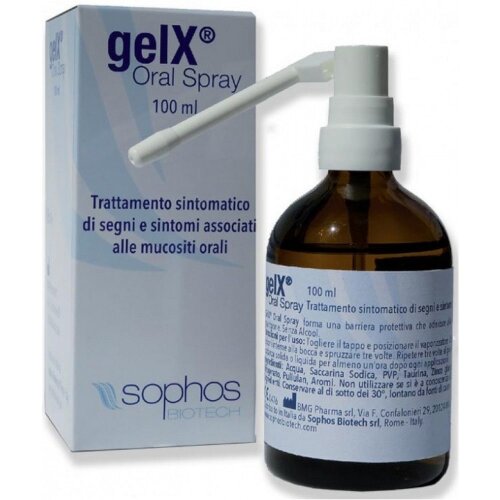 Gel spray orale per trattamento sintomatico segni e sintomiassociati alle mucositi orali