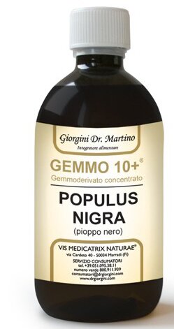 Gemmo 10+ pioppo nero 500 ml liquido analcolico