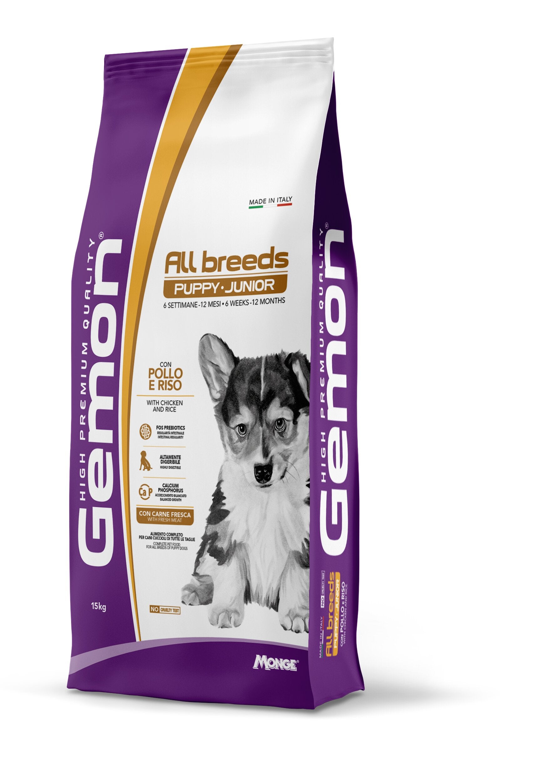 Gemon medium puppy pollo riso 15 kg