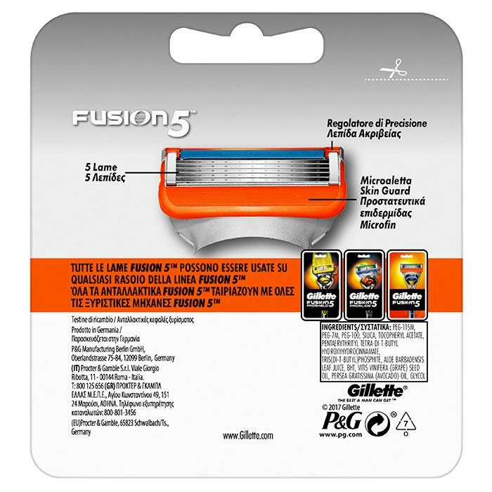 Gillette fusion 5 ricar man4 pezzi