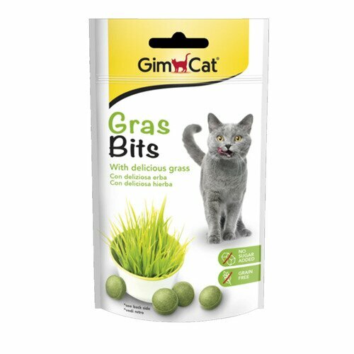 Gimborn Gimcat GrasBits Snack Gustoso e Vitaminico per Gatto 50g