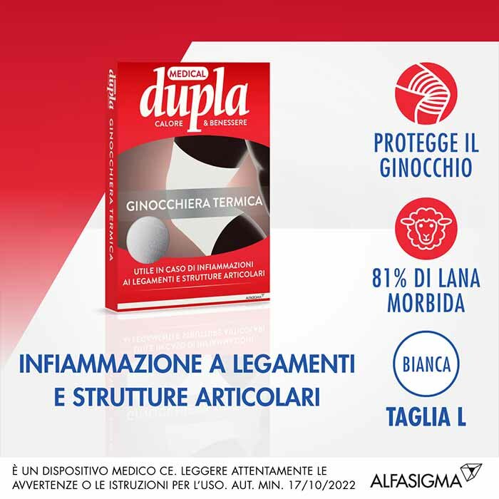 Ginocchera termica dupla bianca l