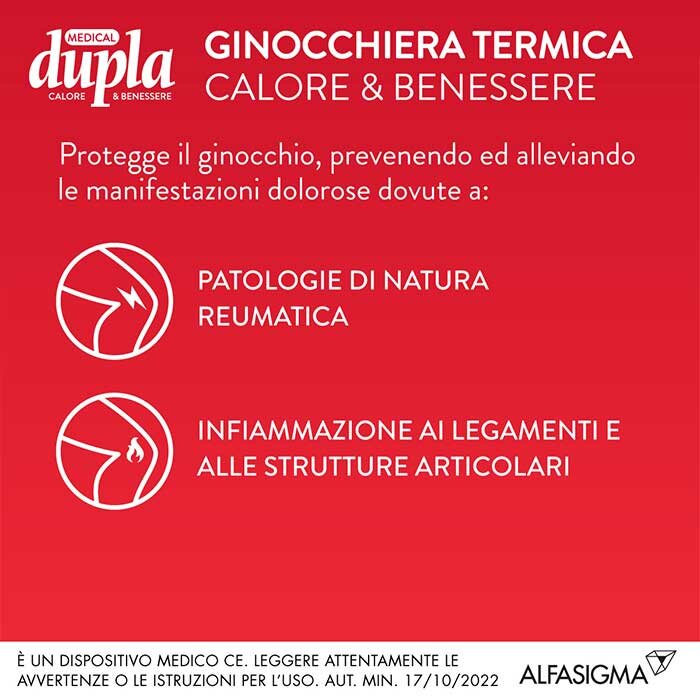 Ginocchera termica dupla bianca l