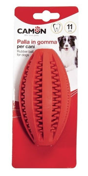 Gioco in gomma dental fun palla rugby 110 mm