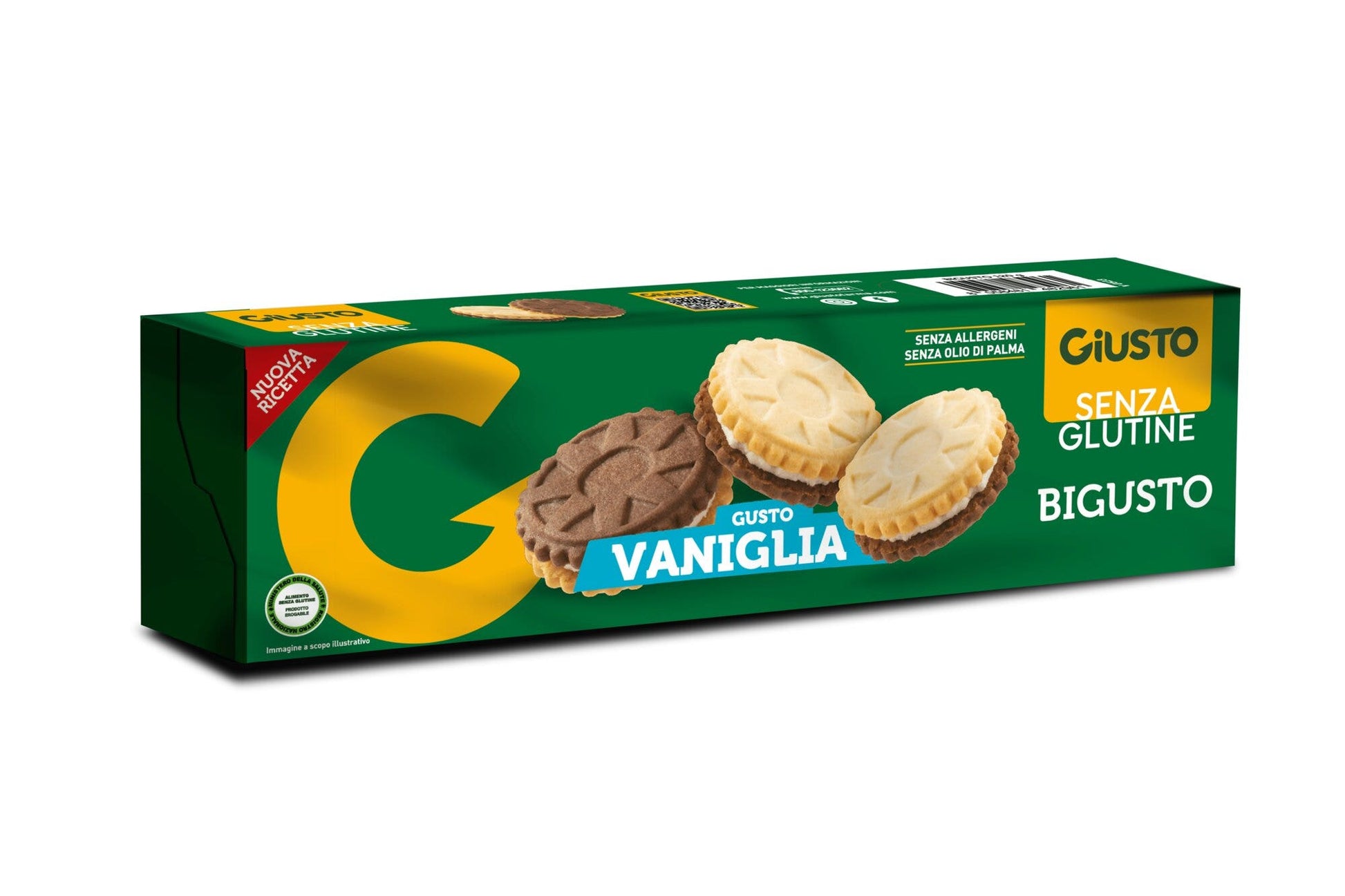Giusto biscotti bigusto senza glutine gusto vaniglia 120g
