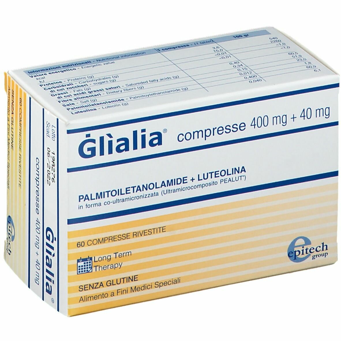 Glialia 400mg+40mg per Disturbi Neuroinfiammatori 60 compresse 