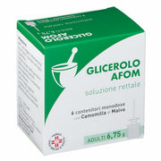 Glicerolo afom adulti 6,75 g stitichezza camomilla e malva 6 clismi