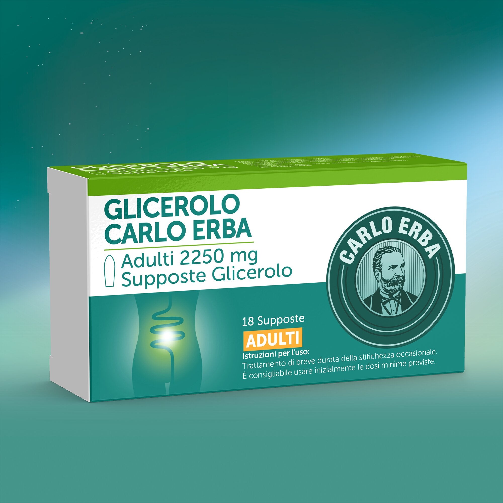 Glicerolo Carlo Erba 18 supposte adulti 2250 mg