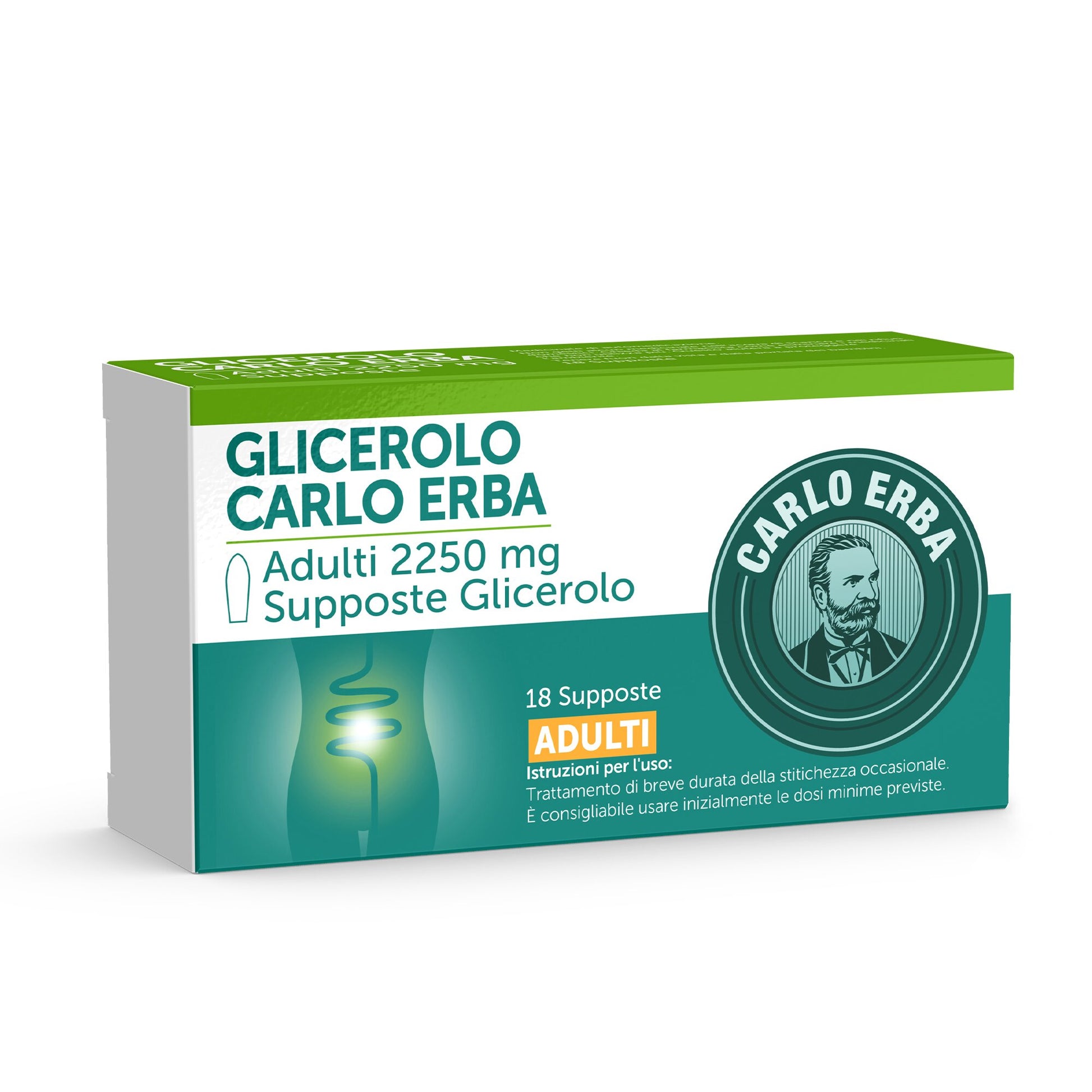 Glicerolo Carlo Erba 18 supposte adulti 2250 mg