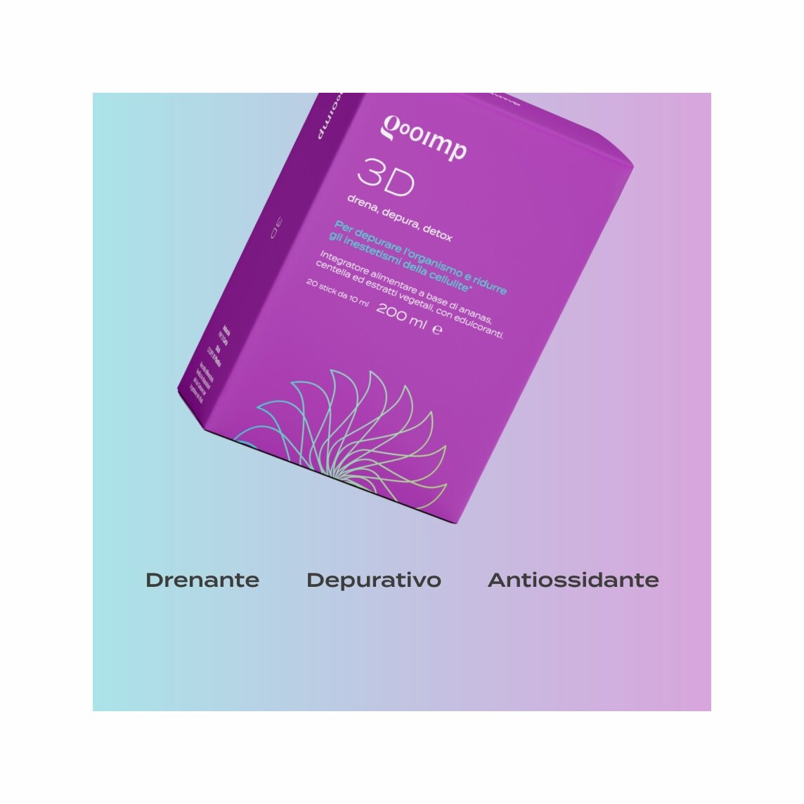 Gooimp 3D Integratore Alimentare Drenante 20 stick pack