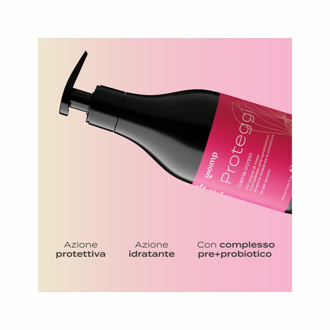 Gooimp Proteggi Crema Corpo Azione Idratante e Protettiva 400 ml
